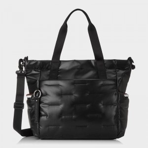 Black Hedgren Puffer Women's Tote Bags | DVW5945ZI